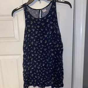 Navy Floral Tank